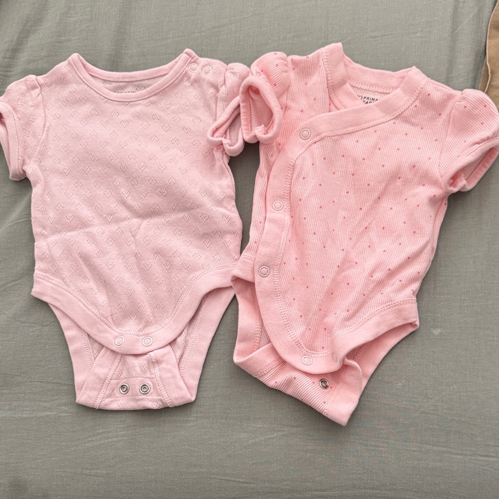 Primark Soft Pink Baby Bodysuit Set